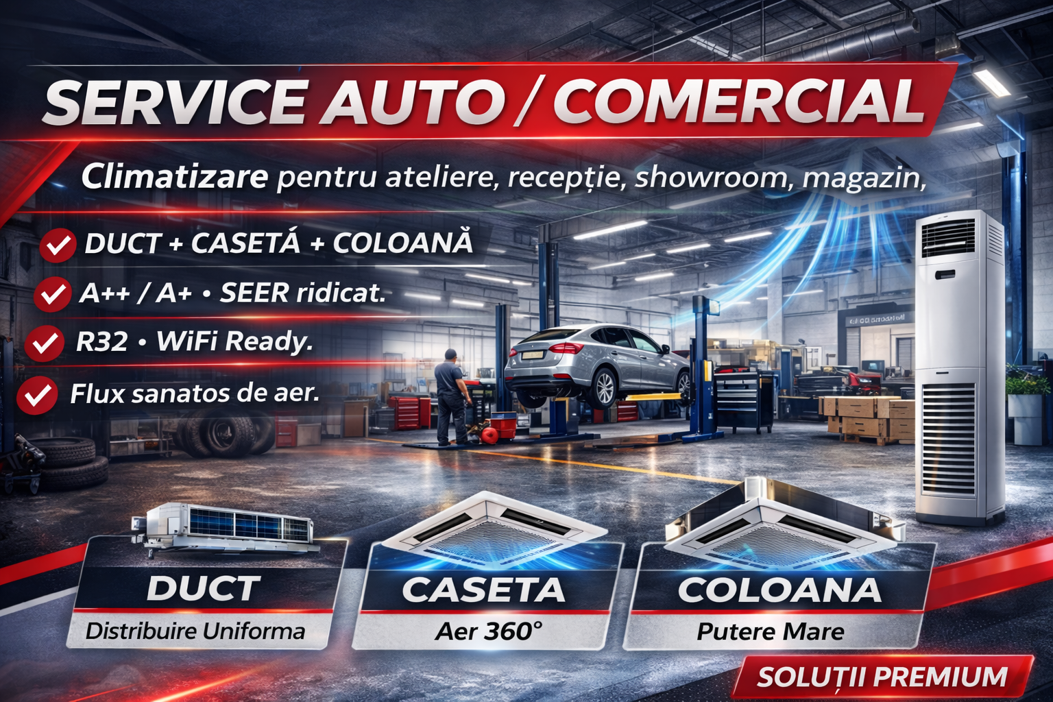 Aer conditionat pentru service auto - AirPro Express